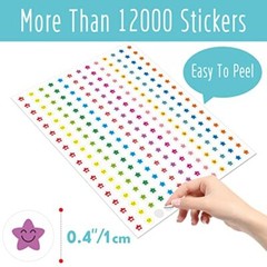 12456 Pcs Star Stickers, More Than 12100 Happy Face & 288 Star Happy Face – A