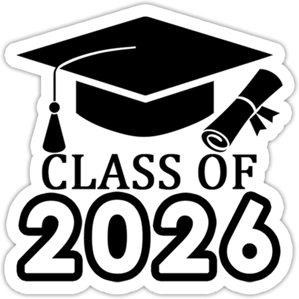 120Pcs Graduation Stickers, 1.6 Inch Self Adhesive Class of 2026 Stickers Label