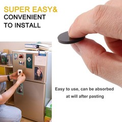 60 pcs Small Round Magnetic Stickers with Adhesive Backing for Crafts & Office