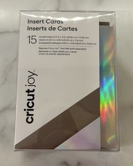 2 Cricut Joy Insert Paper Cards Silver Holographic Insert Gray Card 2008787