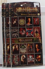 VINTAGE DISNEY PIRATES OF THE CARIBBEAN DEAD MAN’S CHEST STICKERS 3 PACKS SEALED