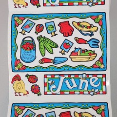 Vintage Frances Meyer June Month Sticker Roll Lot of 91 Sheets