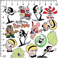 GRIM ADVENTURES OF BILLY AND MANDY VARIETY DIE CUT VINYL 50 CT STICKER PACK