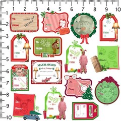A CHRISTMAS STORY HOLIDAY LABELS DIE CUT VINYL 50 CT STICKER PACK