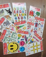 12 Sheets Color- Clings, Alphabet, Animal Clings, Stickers, 155 Clings, New