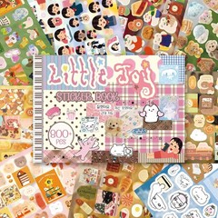 Versatile 30-Sheet Waterproof Kawaii Sticker Book for Scrapbooking & Journaling
