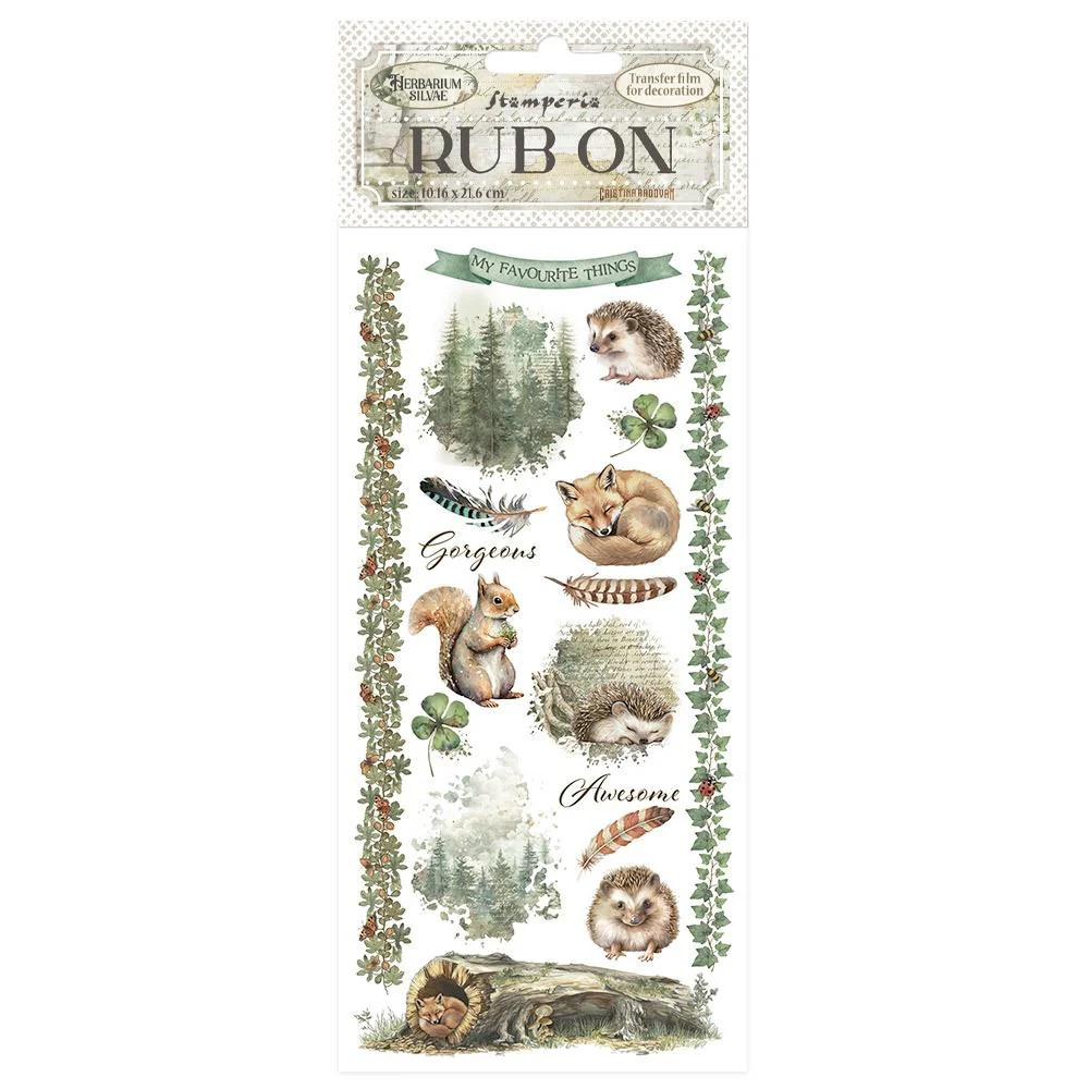 Stamperia Rub-Ons- Herbarium Silvae Forest, DFLRB213