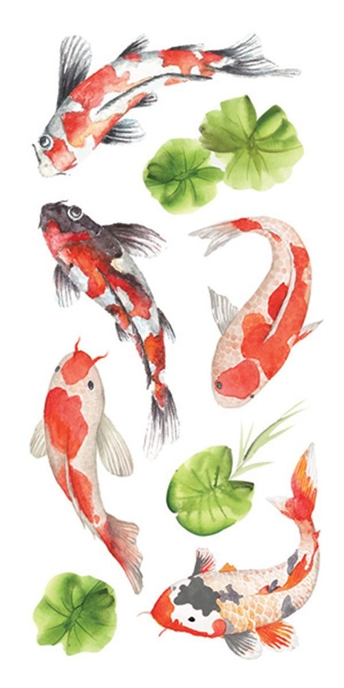 Stickers Crafts Paper House Koi Fish Repeats Lily Pads Slim