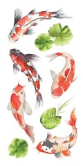 Stickers Crafts Paper House Koi Fish Repeats Lily Pads Slim