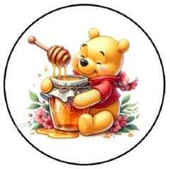 BEAR WITH HONEY ENVELOPE SEALS LABELS STICKERS PARTY FAVORS