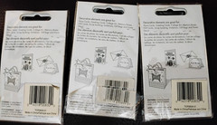 The Card Collection Charming Thoughts Button Pearl Charms 3 Pkg NTW