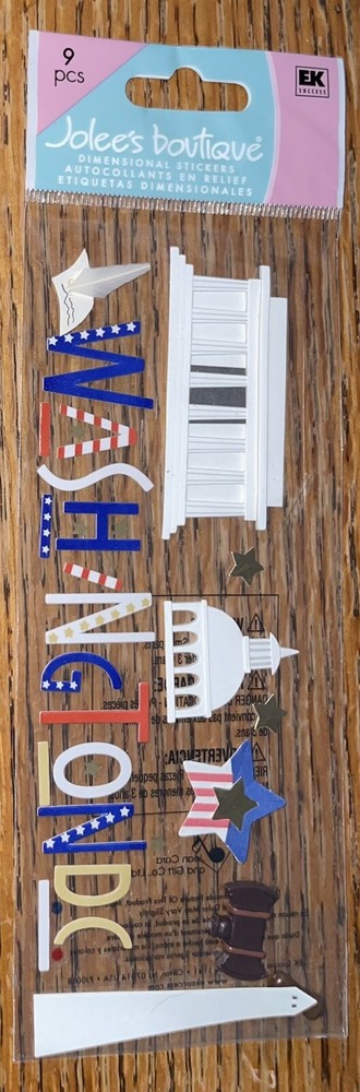 JOLEES WASHINGTON DC Title WHITE HOUSE US CAPITOL Scrapbook Stickers Monument