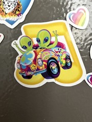 Handmade Magnet Lot Made W/ Lisa Frank Sticker Alien Cheetah Panda 90s Art