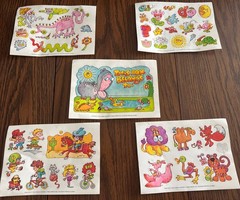 Vintage Current Inc Stickers Lot 5 Sheets 80s Silly Animals Fantasy USA Colorado