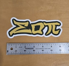 Sigma Omicron Pi SOPi Sorority 6.5×2.5 Inch Vinyl Die Cut Glossy Sticker