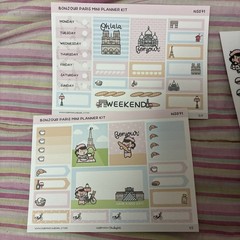 Hubman and Chubgirl | Bonjour Paris Travel Sticker Planner Bundle
