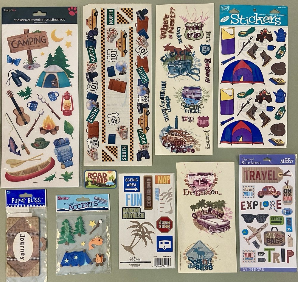 Lot of Road Trip & Camping Stickers! Sticko, Frances Meyer, Provo, Etc
