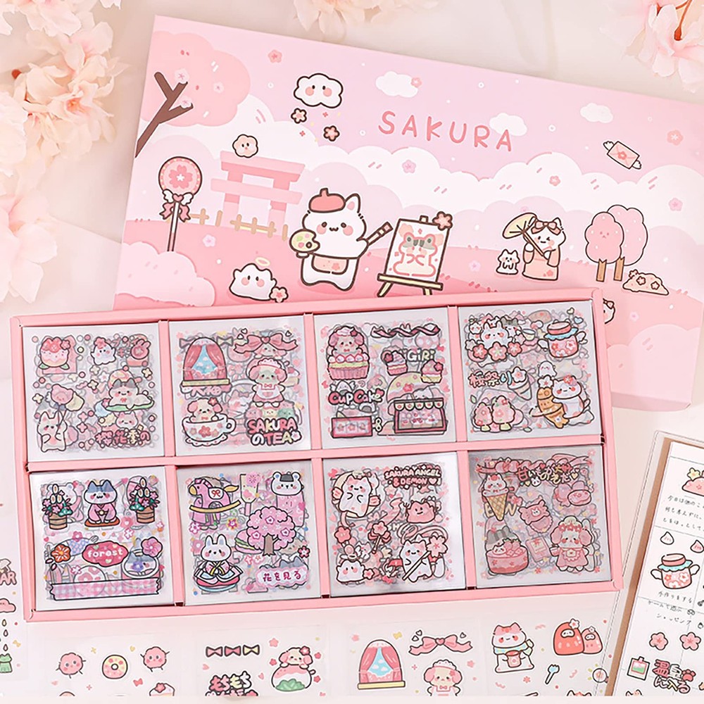 Vinyl Stickers 200PCS Waterproof Cute Cartoon Sticker Set