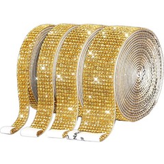 Self Adhesive Rhinestone Trim Tape Diamond Ribbon DIY Strips Width 0.45-3.1cm