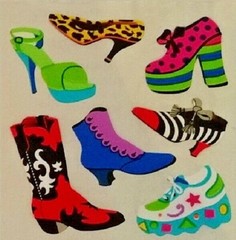 Sandylion Sticker -Shoes Asst -1 square -12804 Retired* Rare*