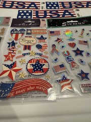 Lot Of 8 JOLEE’S BOUTIQUE Sticko Scrapbooking Sticker JULY 4 PATRIOTIC USA New!