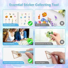 Large Reusable Sticker Book Collecting Album 8.5 x 11 Inch Sticker Storage Or…