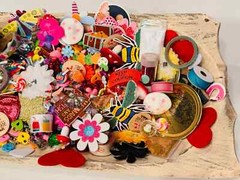 MYSTERY BAG. Craft Scoop. Junk Journal Supplies. Mixed Media. Collage Supplies.
