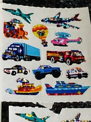 Big Lot of VTG Stickers Sandy Lion & Mrs Grossman – Fuzzy, Shimmery & Character