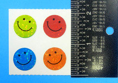 Vintage Prismatic Emoji Faces Sandylion Sticker Mod Sheet 2″x 2″