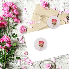 20Pcs Dry Floral Rose Wax Seal stickers Self Adhesive Envelope Seal Stickers