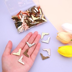 100 PCS Metal Book Corners, Vintage Book Corner Protectors, Iron Corner Guard…