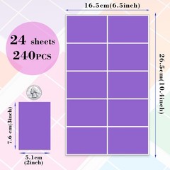 240 PCS Colored Labels Stickers 3 x 2 Inch Rectangular Moving Labels 8 Colors La
