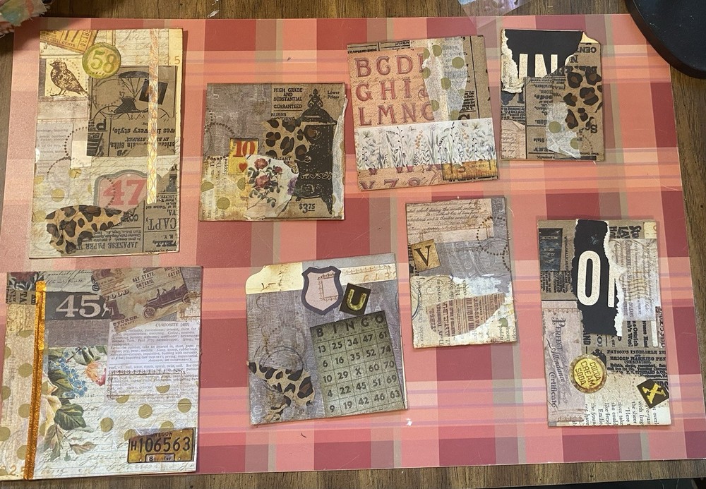 Unique Handmade Ephemera, Scrapbook,Junk Journal,tag,embellishment Mixed Media