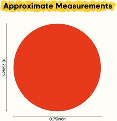 1400 Pcs Colored Dot Stickers 3/4 Inch Round Color Coding Labels 10 Color Cir…