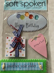 SOFT SPOKEN ME & MY BIG IDEAS 3D STICKERS HAPPY BIRTHDAY
