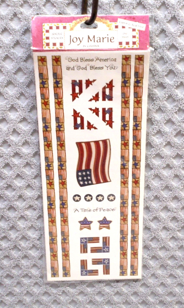 JOY MARIE America Flag USA Border Scrapbook Stickers Patriotic July 4th Crafts