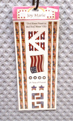 JOY MARIE America Flag USA Border Scrapbook Stickers Patriotic July 4th Crafts