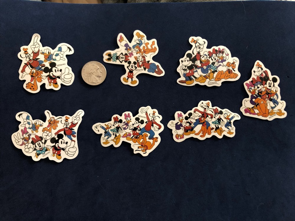 Disney Stickers – Mickey Mouse and Friends Lot of 7 Stickers. – New