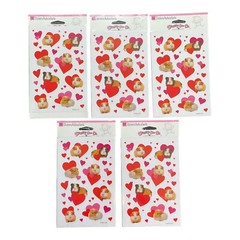 Vintage AGC Hamster hearts sticker sheets Book LOT OF 5, 420 Total Stickers