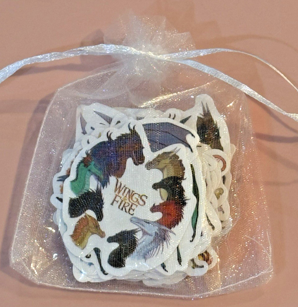WINGS OF FIRE Stickers/Decals~60 Pieces~Book Series~Comes in Cute Bag~FAST SHIP!