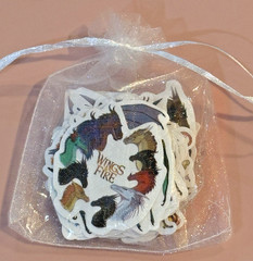 WINGS OF FIRE Stickers/Decals~60 Pieces~Book Series~Comes in Cute Bag~FAST SHIP!