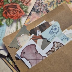 Vintage Scrapbooking/ Junk Journaling Mixed Lot Paper Cardstock Floral