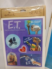 Vintage Hallmark ET Stickers Seal 1982 Sealed NOS Phone Home 2 PACKS OF 4 Sheets