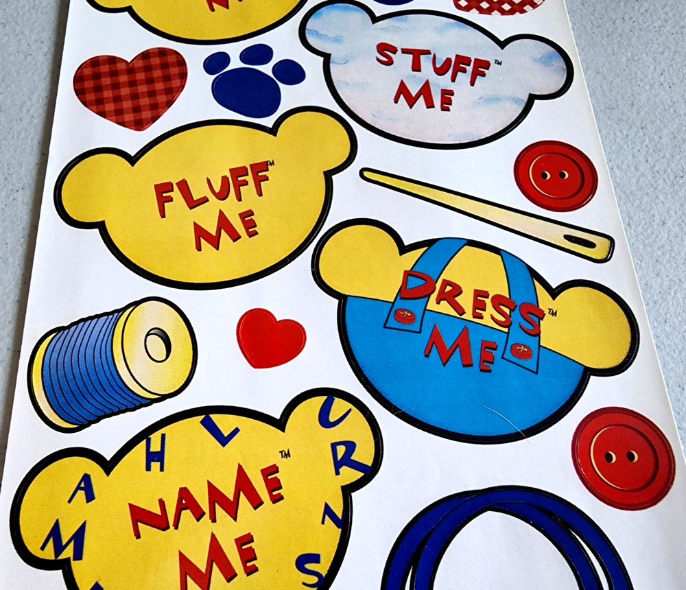 Creative Imaginations Build A Bear Stickers 2004 Fluff Stuff Me Scrapbooking NOS