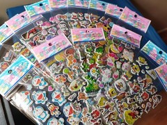 Cute and cool puffy sticker sheets you choose.manga,cartoon,disney,hello kitty