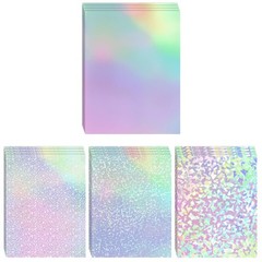 A4 25 Mixed Holographic Sticker Paper Clear Self-Adhesive Laminating Overlay