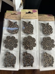 Crafter’s Square Laser Cut Craft Icons 3 Packs- Set Of 6 Flowers