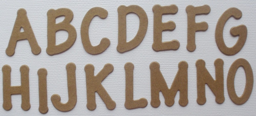1 1/8″ LOLLIPOP FONT – Customized Alphabet Letters Chipboard Die Cuts – 26 Pc
