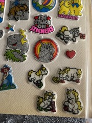 Vintage Puff Sticker Collection 1 Binder Page Good Condition 80s 90s Smurfs CPK