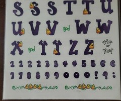 Sandylion Tina Ledbetter Halloween themed alphabet and numbers stickers
